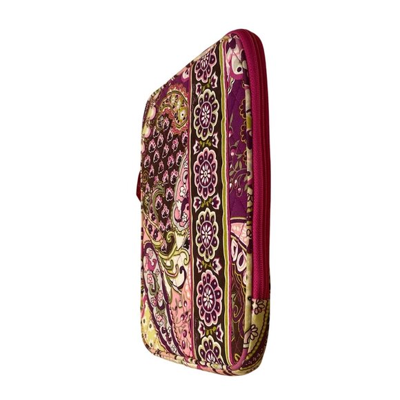 Vera Bradley Women’s Multi Quilted Paisley Floral Zip Laptop Tablet Sleeve Case - Picture 4 of 5